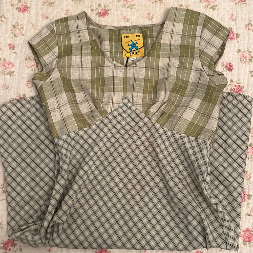 Unif Green Plaid dress